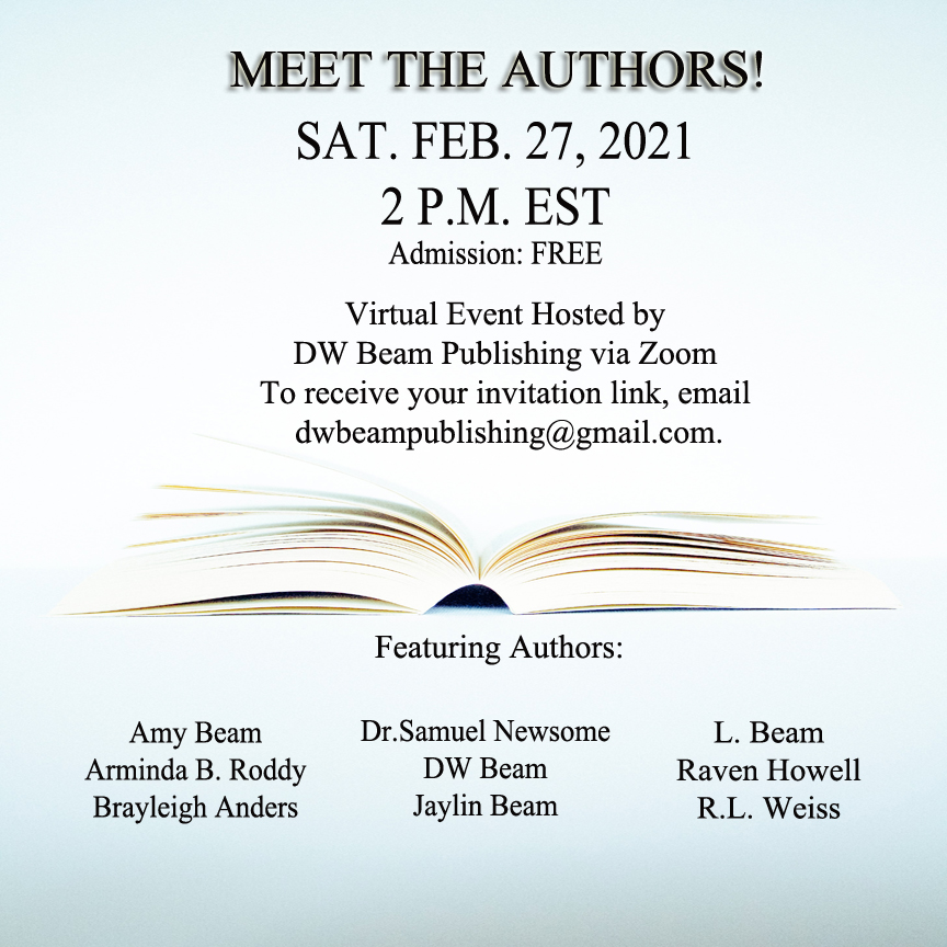 Meet the Author Virtual Event hosted by DW Beam Publishing